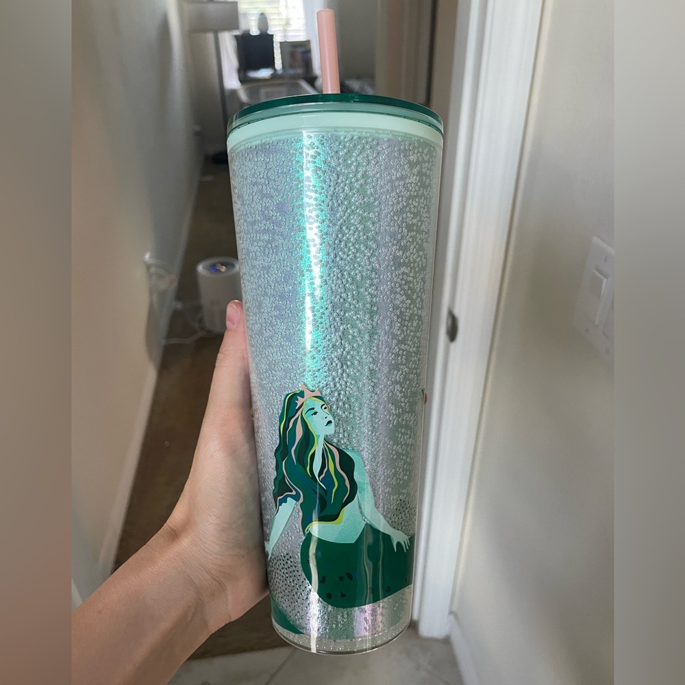 Starbucks 2024 Spring Green Bubbleseed Mermaid  Venti 24 Oz Tumbler New